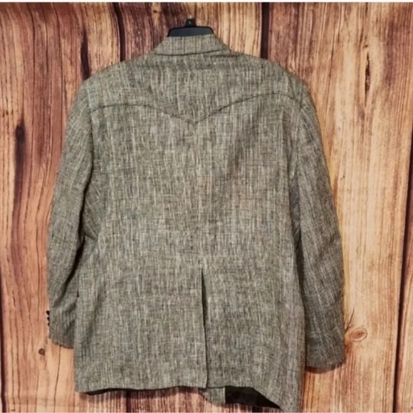 Vintage Panhandle Slim Sport coat Cowboy Western size 46R linen silk blend tweed - Picture 2 of 8